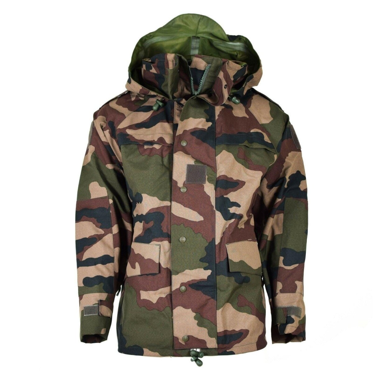 Véritable veste imperméable trilaminée de l'armée française camouflage parka de pluie à capuche en goretex
