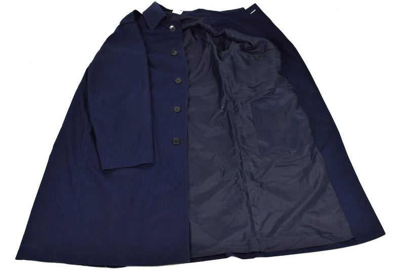 Genuine French Military Rain Coat Army Air Force Trench coat Blue Waterproof - GoMilitar