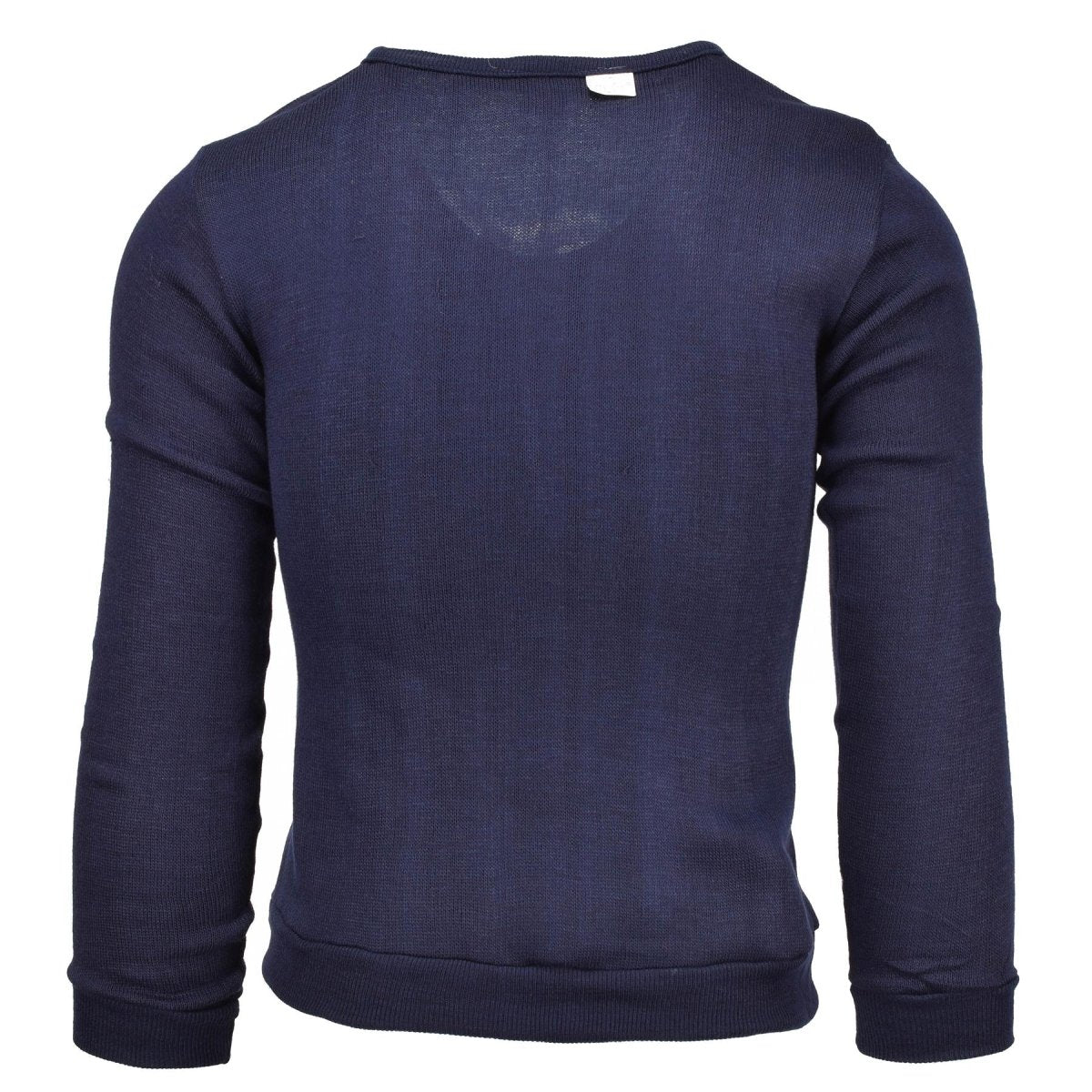 Sweat-shirt en jersey bleu de l'armée de l'air authentique de l'école militaire française à col en V