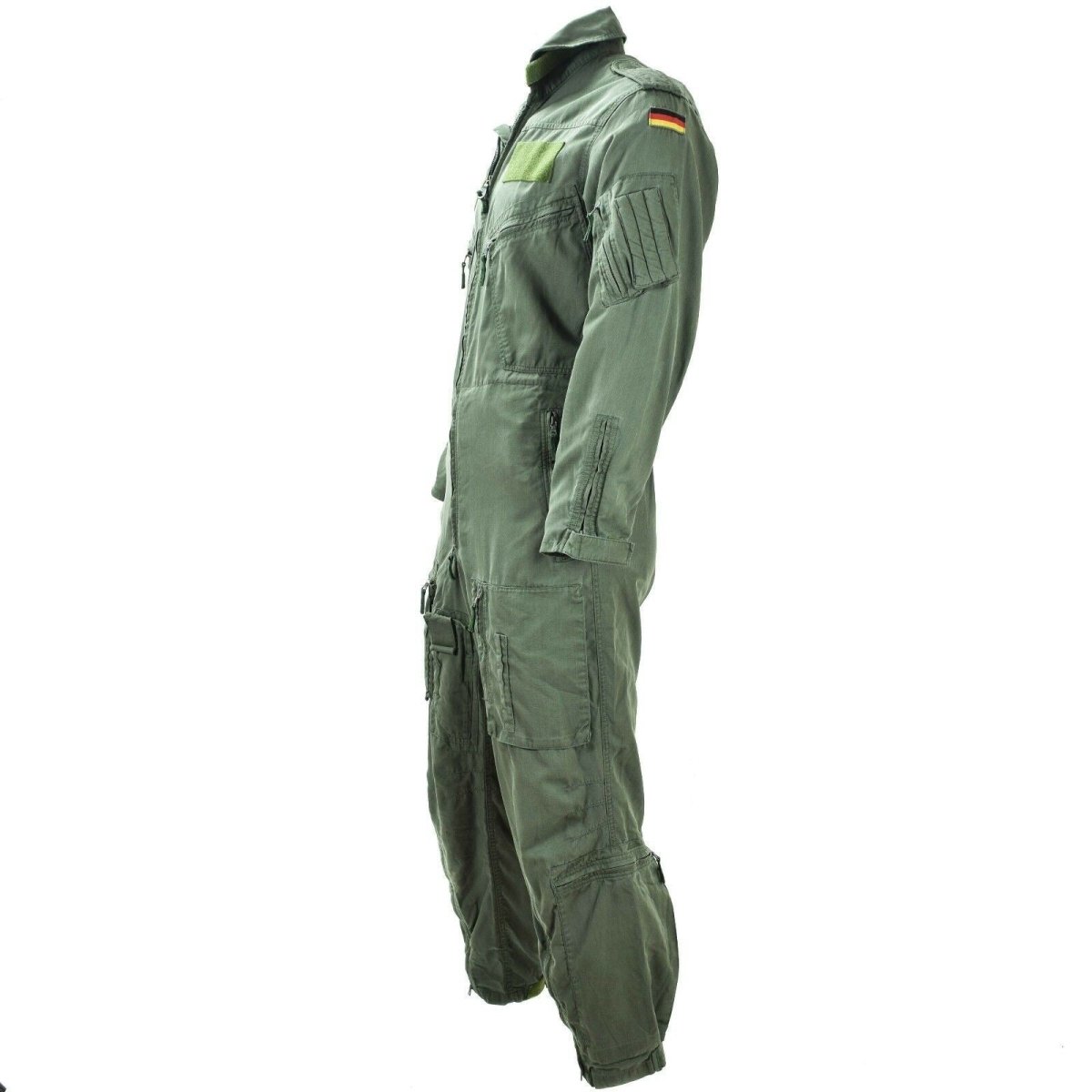 Combinaison de vol en fibre aramide de l'armée allemande authentique, combinaison de pilote verte