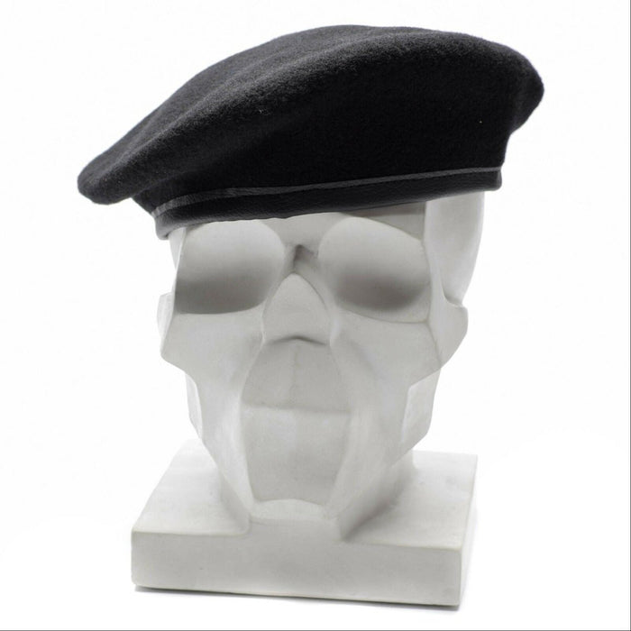 Véritable béret noir de l'armée allemande, casquette de commandement militaire, qualité en laine, neuf - GoMilitar