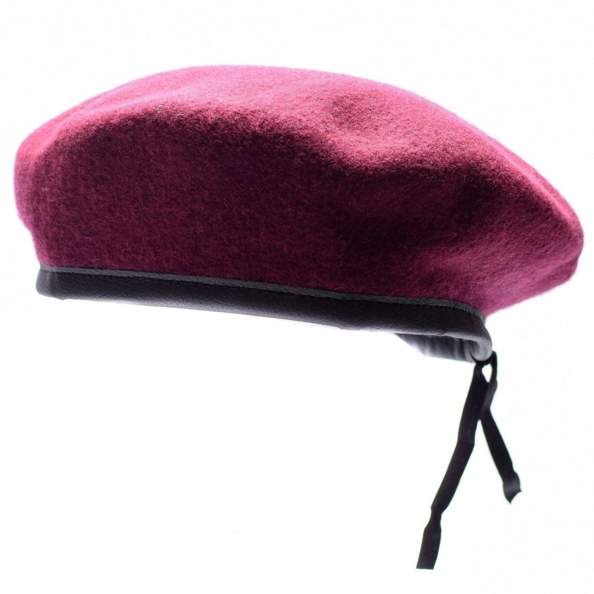 Véritable béret de l'armée allemande bordeaux Casquette de commandement militaire en laine de qualité Neuf