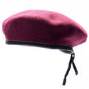 Genuine German army burgundy wine beret Military command cap wool quality New - GoMilitar