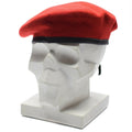 Véritable béret rouge corail de l'armée allemande, chapeau militaire, casquette de commandement, laine de qualité, neuf