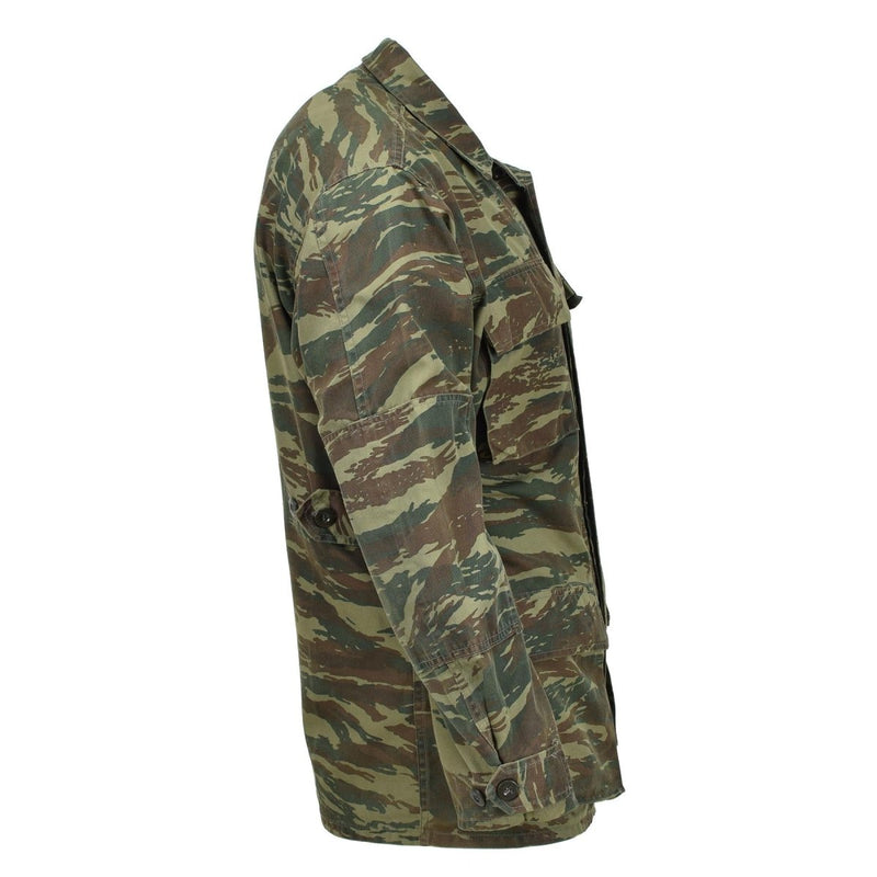 Véritable veste militaire grecque durable de combat tactique sur le terrain en camouflage lézard foncé