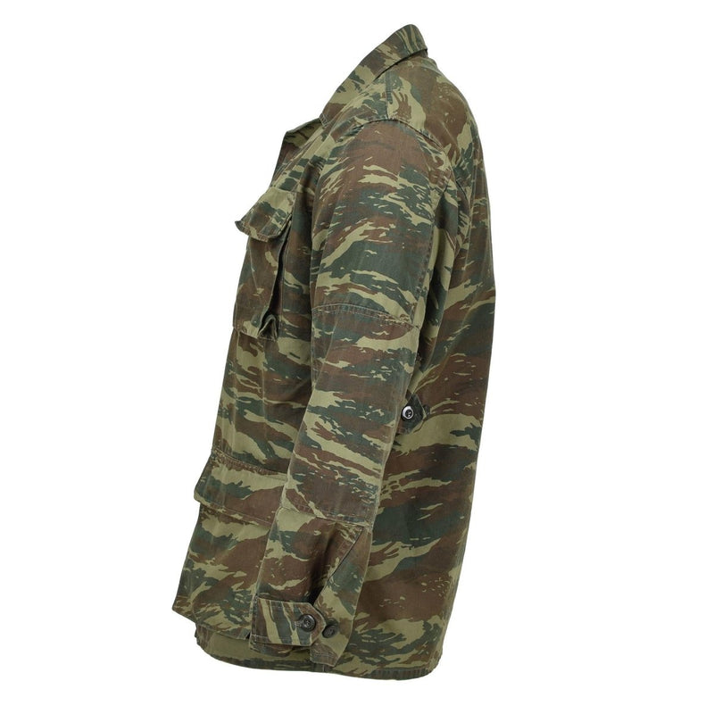 Véritable veste militaire grecque durable de combat tactique sur le terrain en camouflage lézard foncé