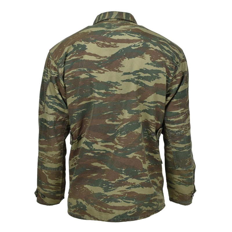 Véritable veste militaire grecque durable de combat tactique sur le terrain en camouflage lézard foncé