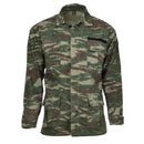 Genuine Greek military jacket in lizard camo with durable ripstop fabric and reinforced elbows for tactical use