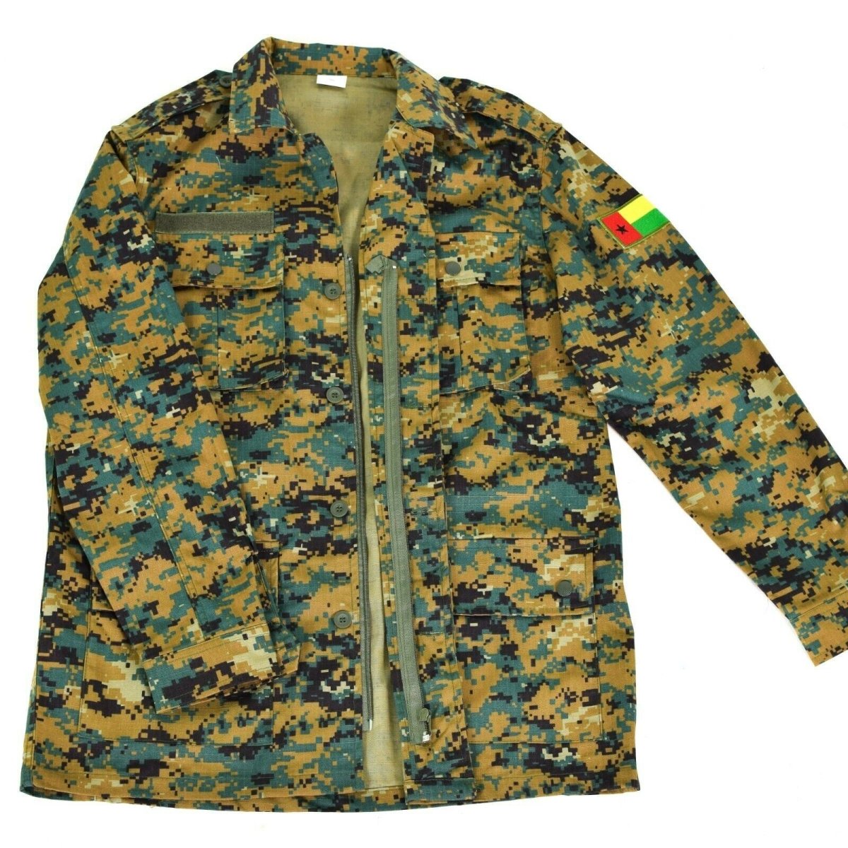 Véritable veste militaire de l'armée de Guinée-Bissau RipStop Digital Savana Camo NEUF