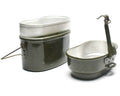 Véritable gamelle de l'armée hongroise. Lot de 2 casseroles militaires en aluminium
