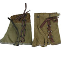 Guêtres de randonnée authentiques de l'armée italienne en toile OD olive surplus militaire M70 combat