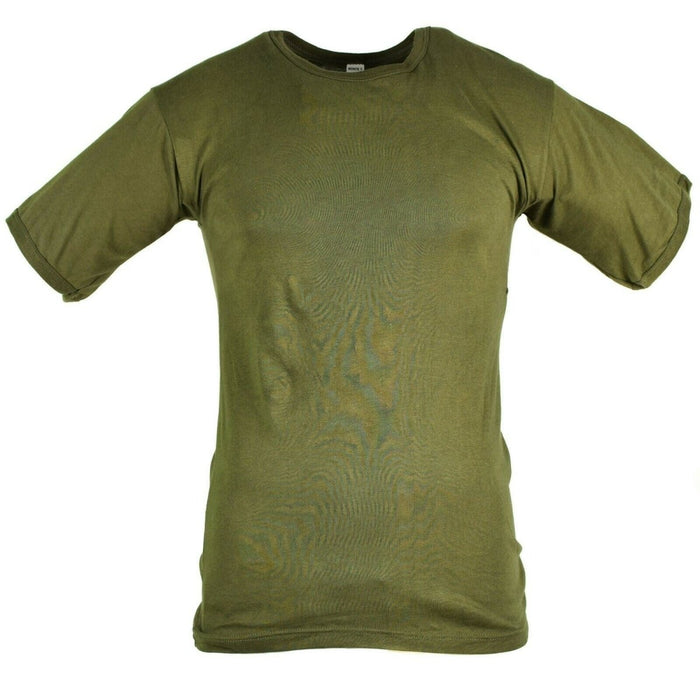 Genuine Italian Army T-Shirt Short Sleeves Lightweight Breathable Olive - GoMilitar