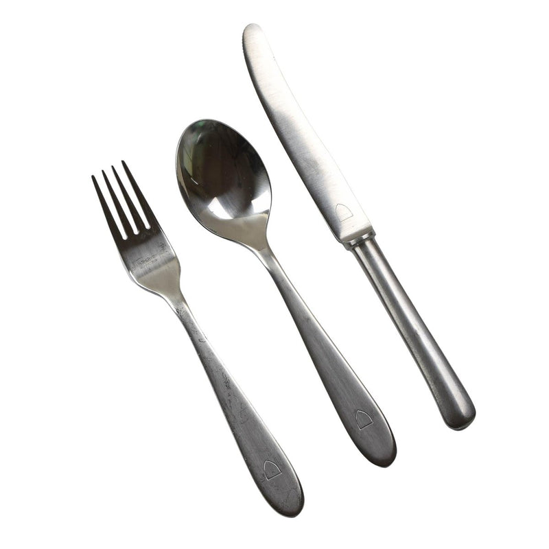 Genuine Norwegian army Cutlery stainless steel eating utensils spoon fork knife - GoMilitar