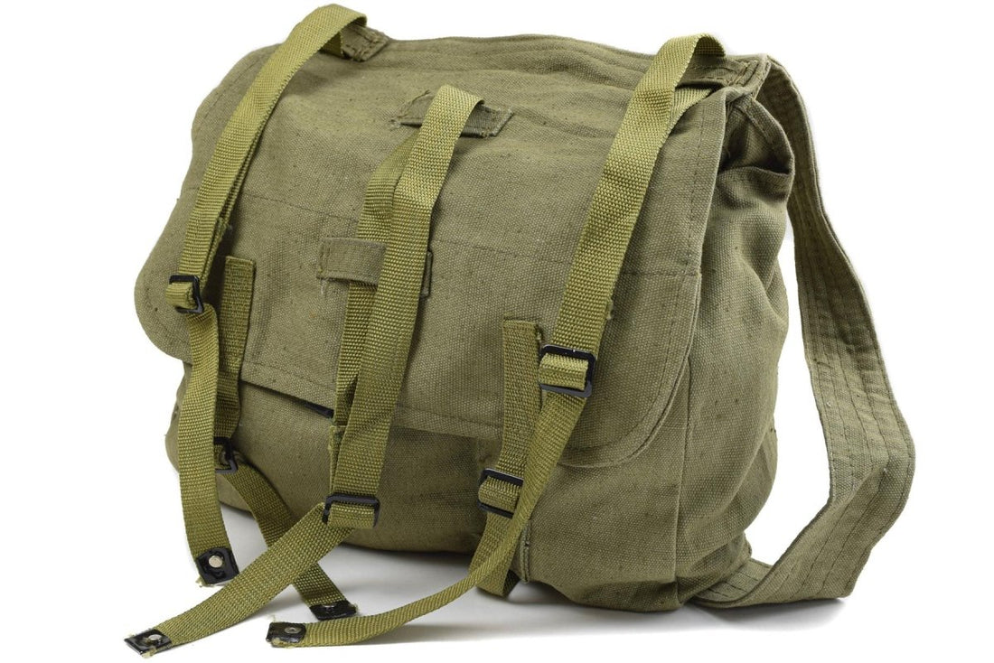 Genuine Romanian army bread bag military surplus Olive canvas haversack OD NEW