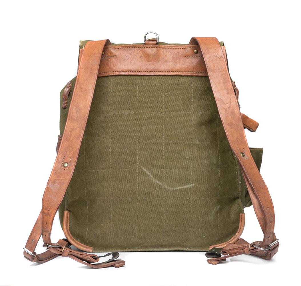 Genuine Romanian army rucksack bag military surplus OD shoulder strap canvas