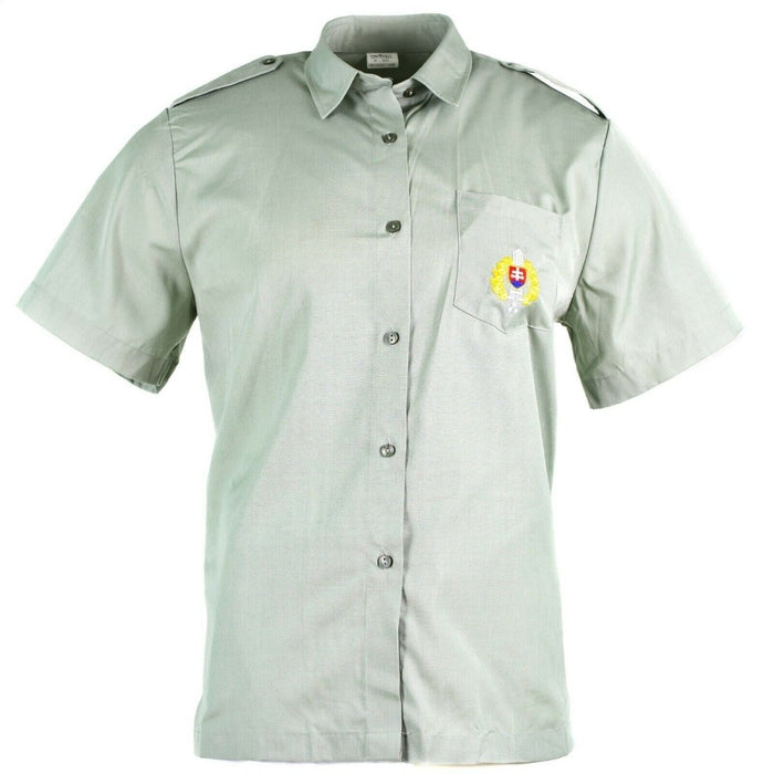 Genuine Slovakian army shirt military BDU grey short sleeves NEW - GoMilitar