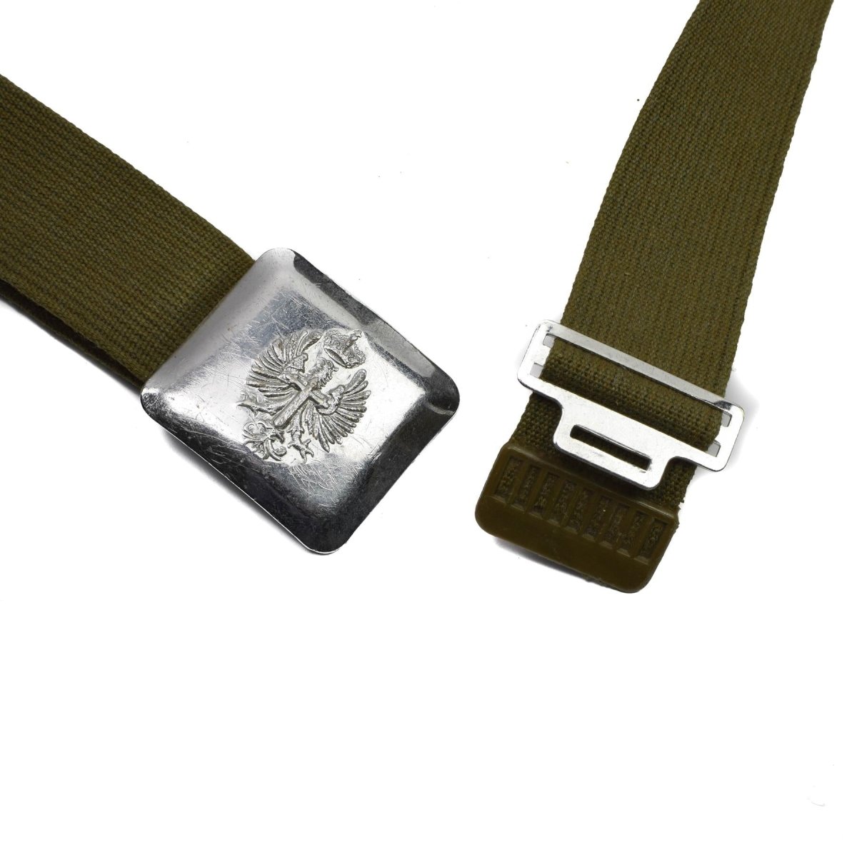 Genuine Spanish army belt vintage canvas metal buckle formal belt military issue