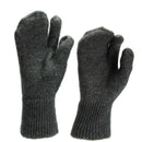 Pair of genuine Swiss army wool military glove liners with trigger mitten design for cold weather use