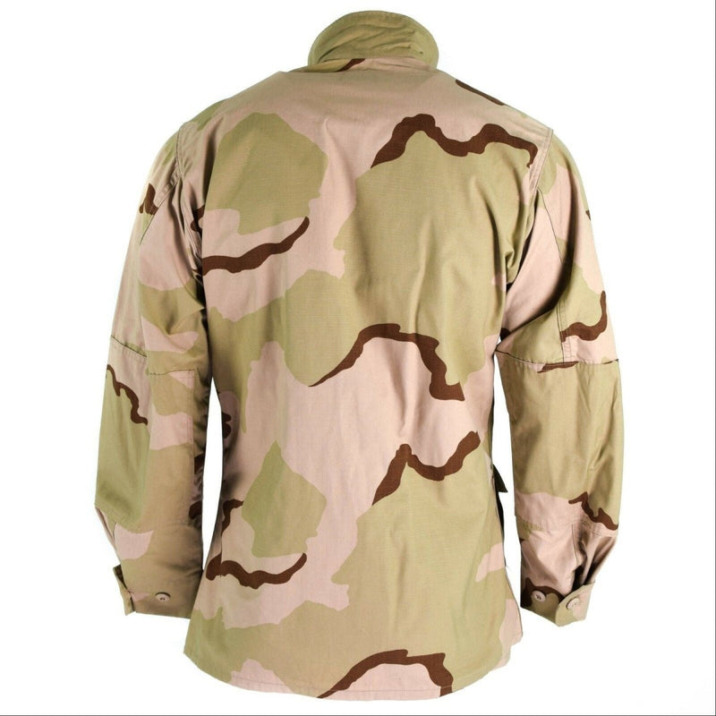 Véritable veste de combat de l'armée américaine BDU 3 couleurs ripstop chemise camouflage désert militaire NEUF