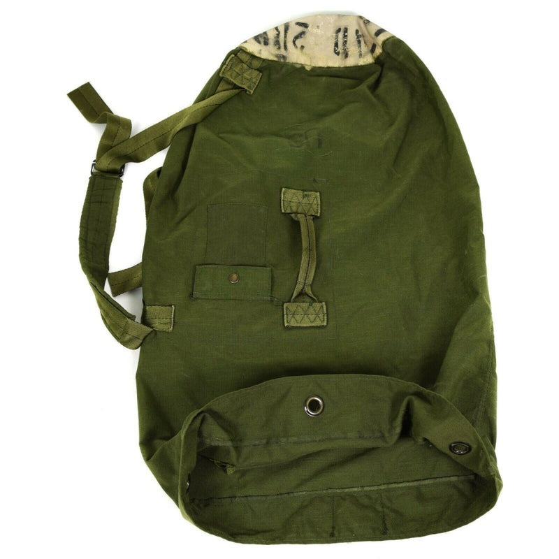 Genuine US Army Duffel Bag Large Military Olive Green Sack Canvas sea sack pack - GoMilitar