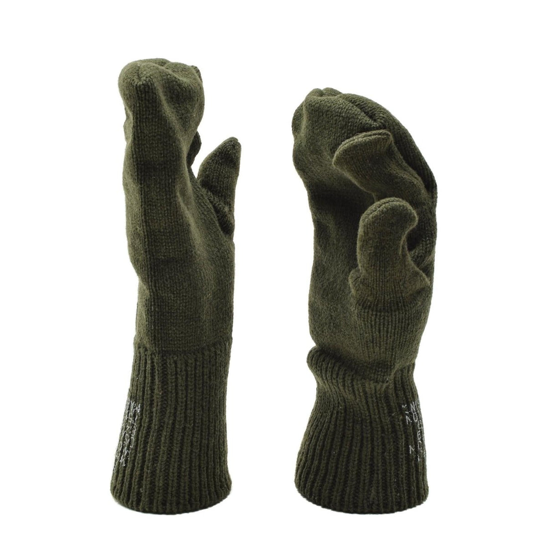 Genuine U.S. Military Trigger finger mittens wool warmers green army surplus NEW