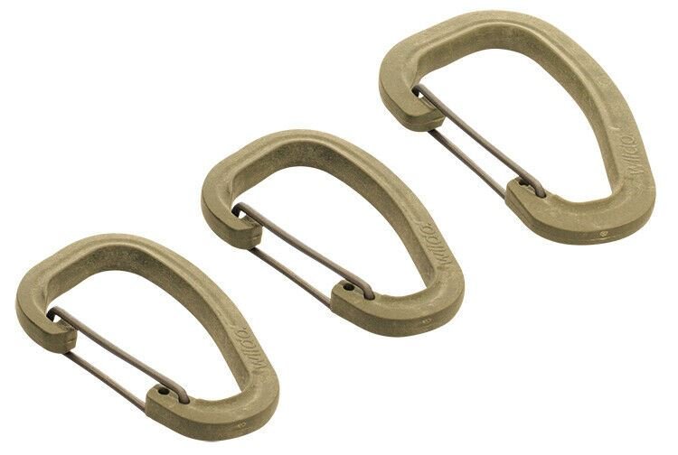 Ensemble de mousquetons Wildo authentiques OD 3 pièces Clips robustes et légers