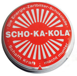Chocolat noir énergétique allemand SCHO-KA-KOLA Caféine et noix de cola Boîte de 100 g