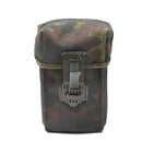 German military G3 magazine pouch in Flecktarn camouflage with durable fabric and secure buckle closure, military surplus gear.