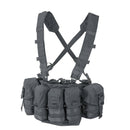 Black Helikon-tex Guardian chest rig vest with Cordura nylon, MOLLE panel, magazine pouches, and adjustable straps for tactical use.