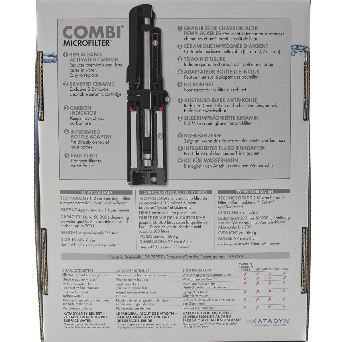 Katadyn Combi Plus Filter Long Lasting Camping Emergency Purification Premium