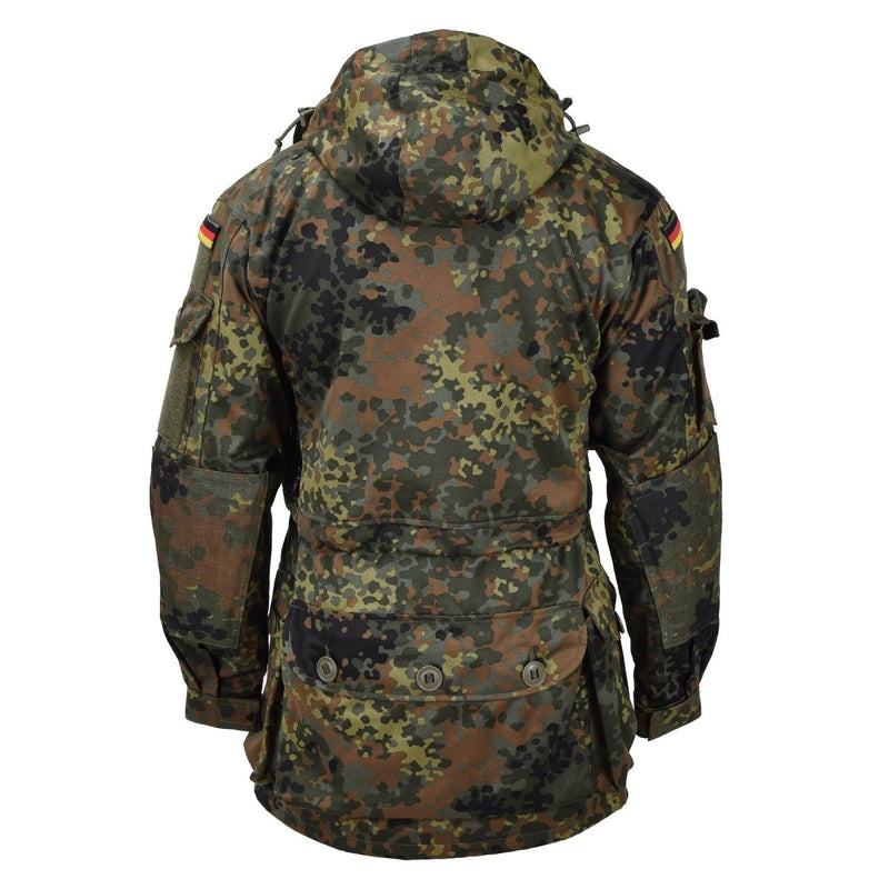 Veste tactique militaire à capuche KSK de Leo Kohler avec camouflage flecktarn