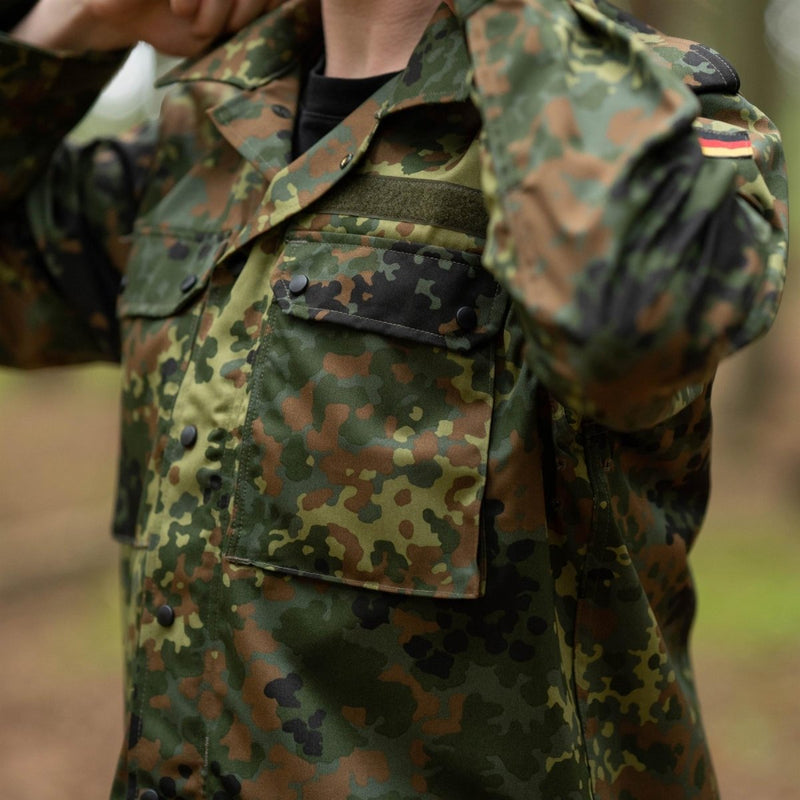 Chemises militaires tactiques Leo Kohler, veste de combat légère camouflage flecktarn BW