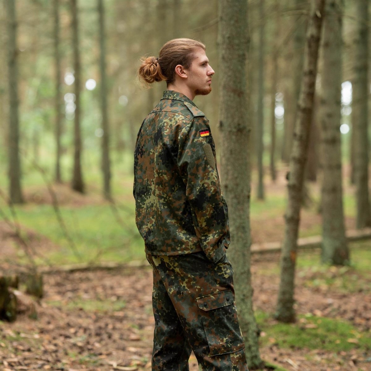 Chemises militaires tactiques Leo Kohler, veste de combat légère camouflage flecktarn BW
