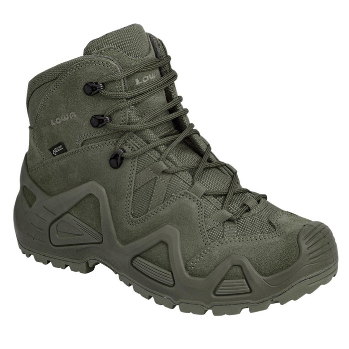 Botte tactique Lowa Zephyr GTX Mid TF en vert ranger avec membrane GORE-TEX et semelle robuste pour une utilisation en extérieur