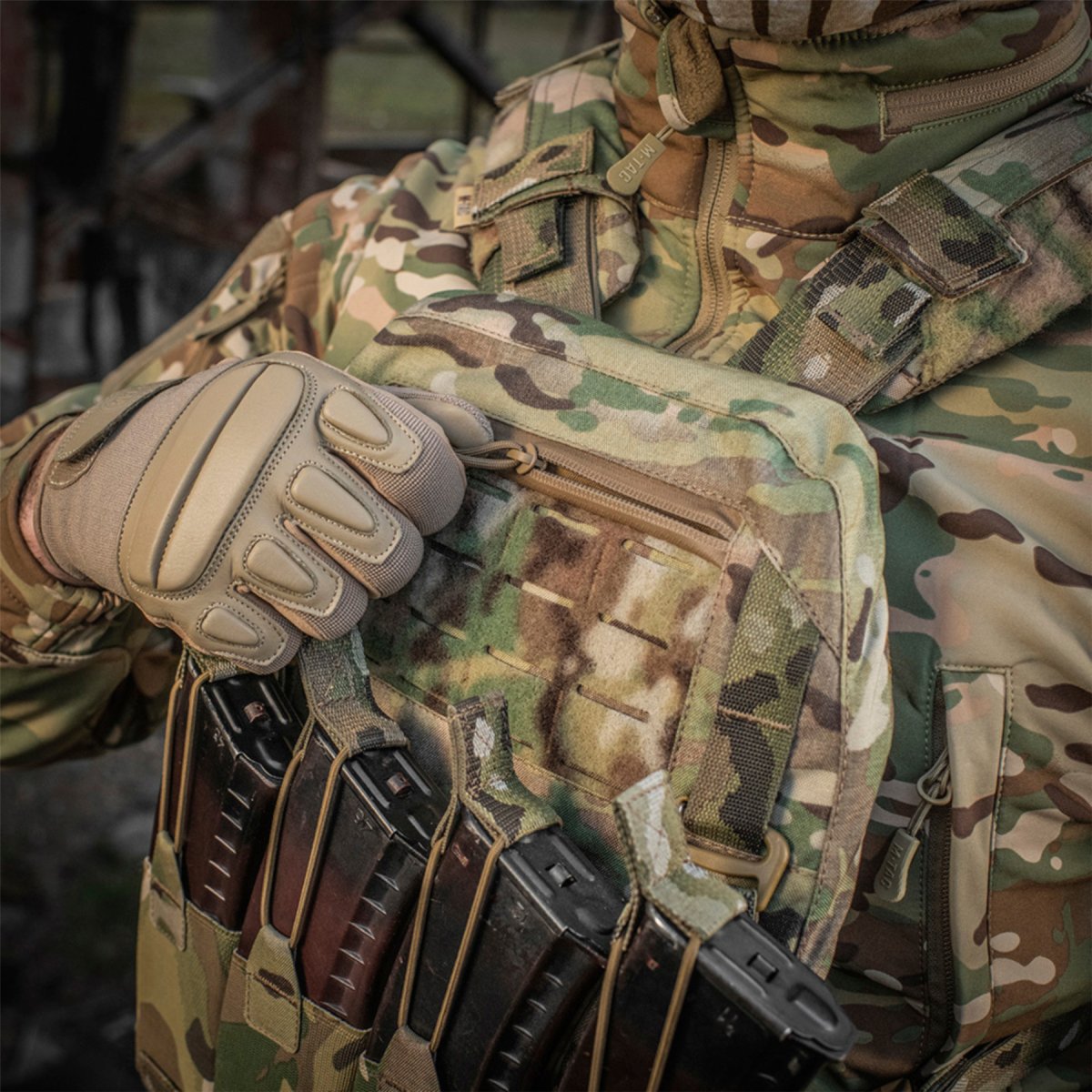 M-TAC Cuirass QRS Plaque Tactique Carier Cordurda Système de Libération Rapide MTP Camo