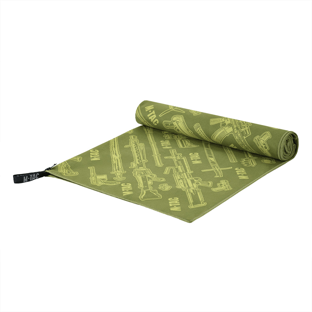 M-TAC Serviette en Microfibre 150x75cm Séchage Rapide Voyage Camping Vert