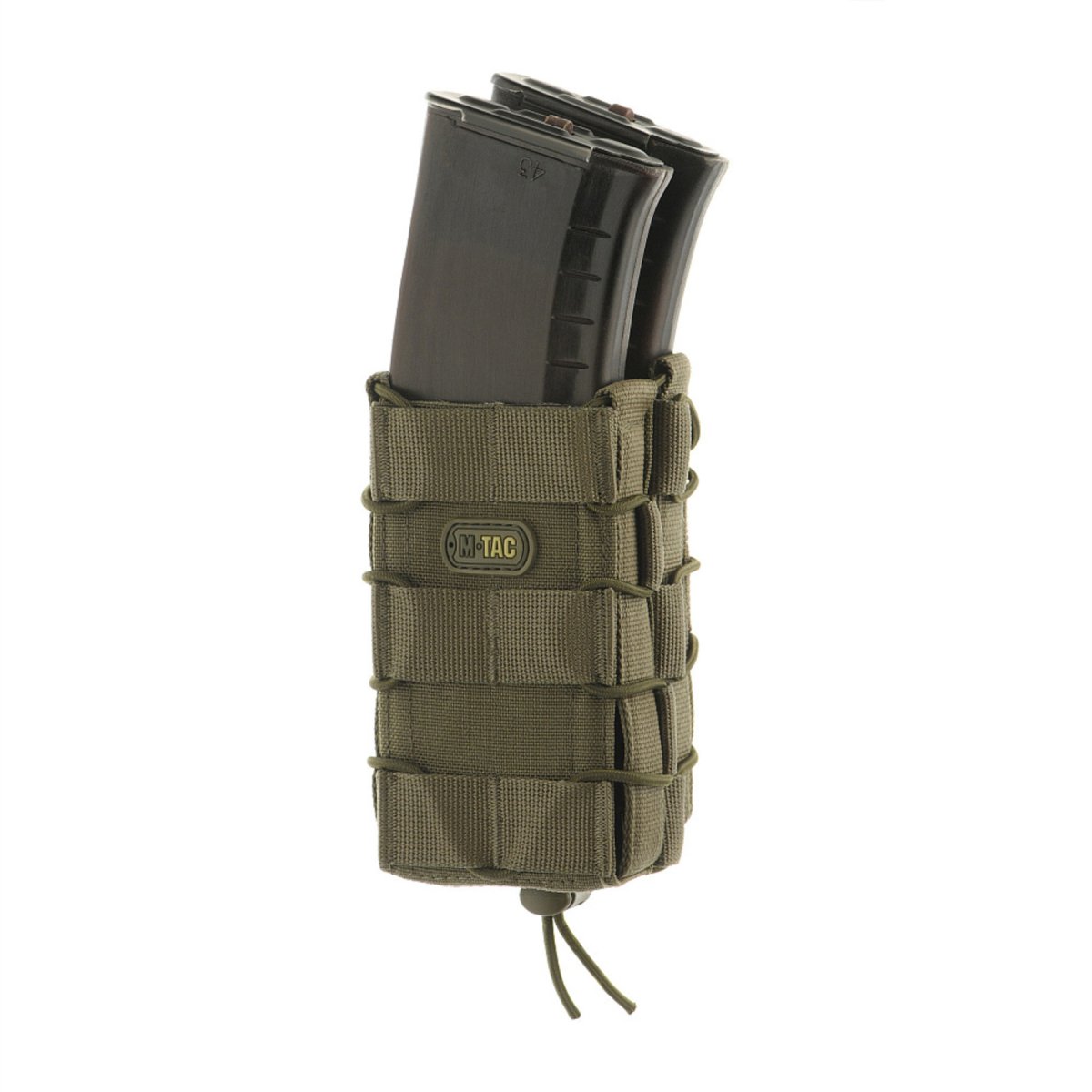 M-TAC Pochette double ouverte pour magazines Cordura tactique caoutchouté antidérapant Olive