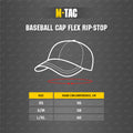 M-Tac Tactical Baseball Cap Flexible Fit Ripstop Hook & Loop Dark Olive L/XL