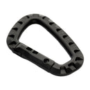 M - TAC Tactical Carabiner Lightweight Utility Gear Clip Hook ABS Plastic Black - GoMilitar