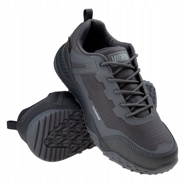 Magnum Bondsteel Low WP Hiking Boots Waterproof Shock Absorbing Hi Poly Black - GoMilitar