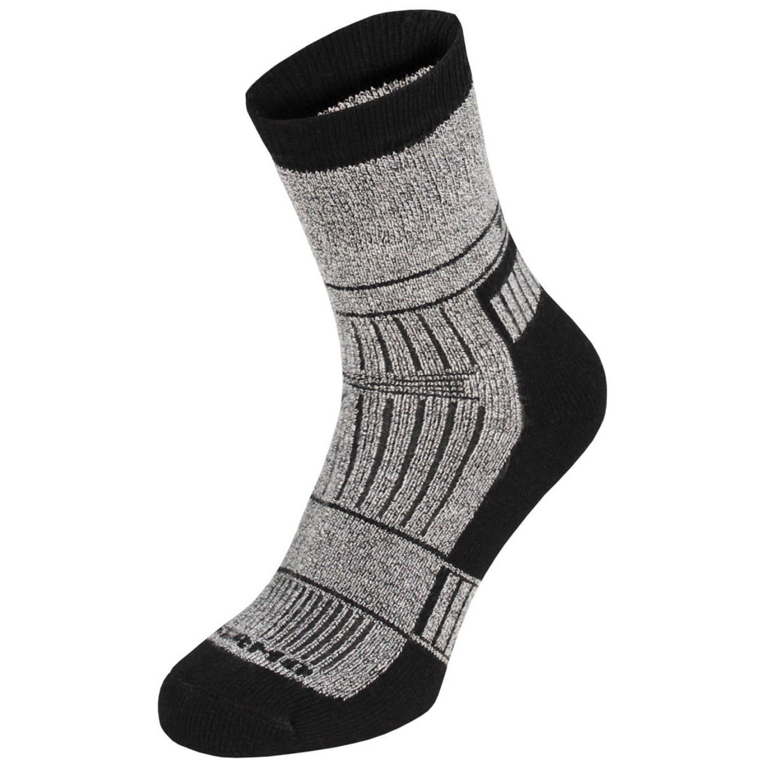 MFH Alaska Chaussettes Thermiques Pieds Secs Semelle Rembourrée Support De Voûte Plantaire Intégré Gris