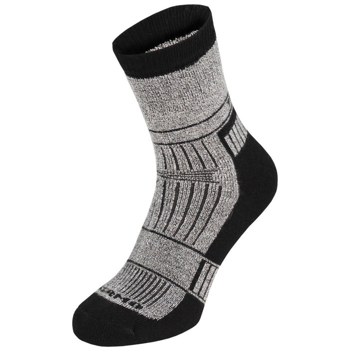 MFH Alaska Chaussettes thermiques Pieds secs Semelle rembourrée Support de voûte plantaire intégré Gris - GoMilitar