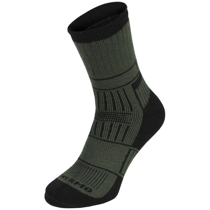 MFH Alaska Chaussettes thermiques Pieds secs Semelle rembourrée Support de voûte plantaire intégré Olive - GoMilitar