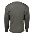 Pull commando de style militaire de marque MFH, pull en tricot à points de suture, olive, NEUF
