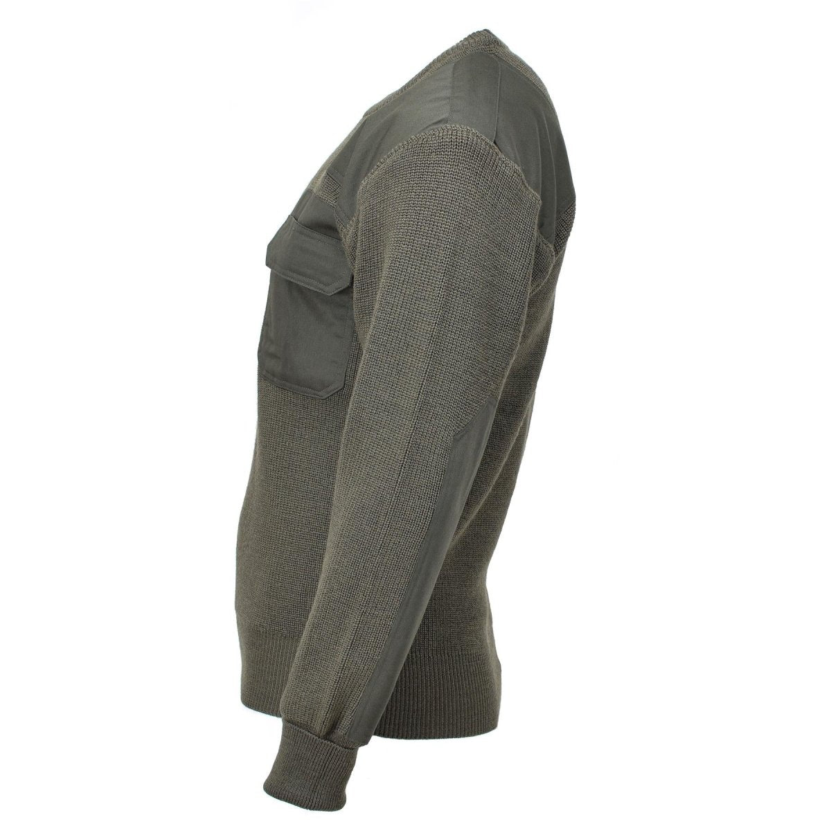 Pull commando de style militaire de marque MFH, pull en tricot à points de suture, olive, NEUF