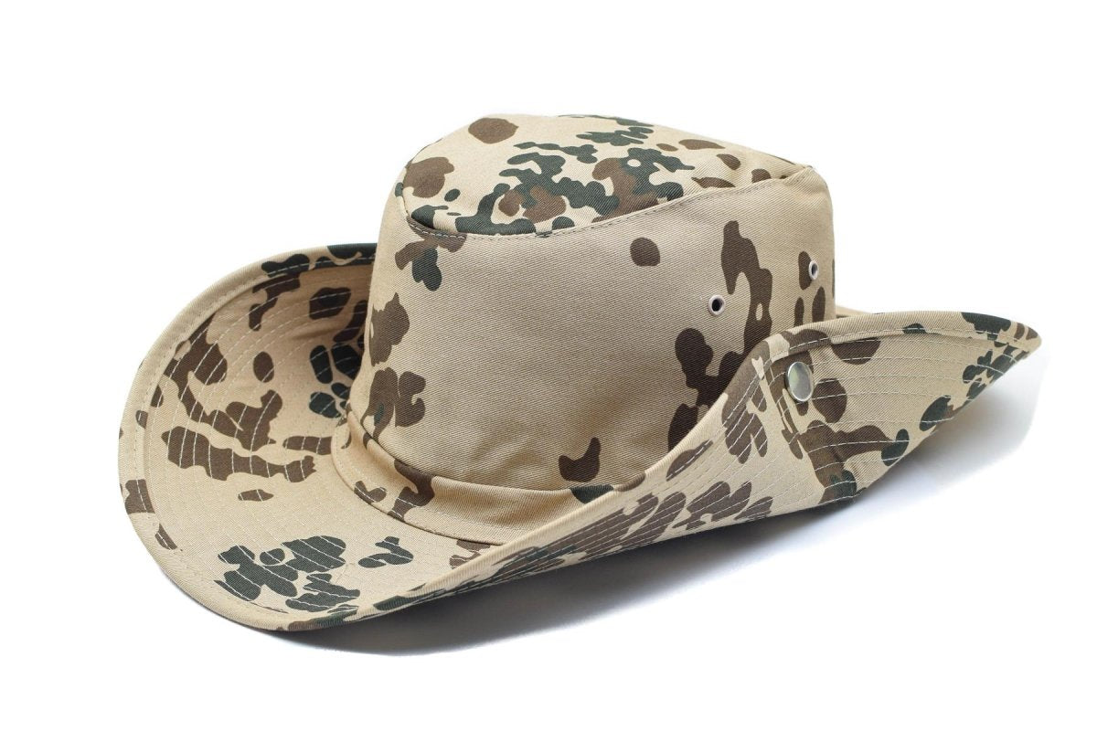 MFH Brand Military style panama hat tropical flecktarn bucket summer cap NEW