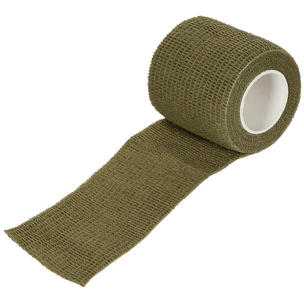 MFH Camo Tape Self Adhesive Elastic Structural Fabric 5 cm x 4.5 m Olive
