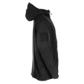 Veste polaire tactique militaire noire MFH à capuche thermique avec ourlet élastiqué NEUF