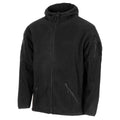 Veste polaire tactique militaire noire MFH à capuche thermique avec ourlet élastiqué NEUF