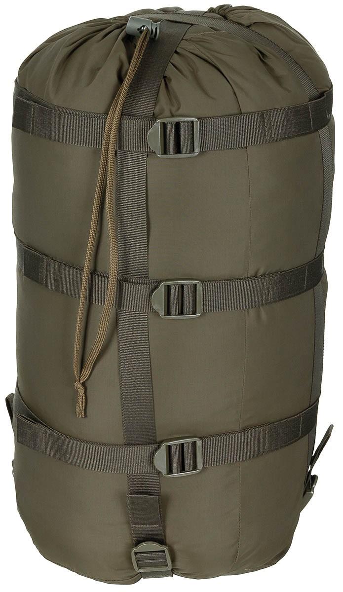 MFH Mummy Sleeping Bag 2 Layer Filling 3 Seasons Compression Sack Olive - GoMilitar